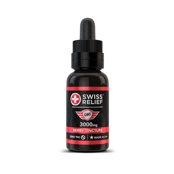 SWISS RELIEF CBD Berry Flavored 3000MG Tincture with Zero THC