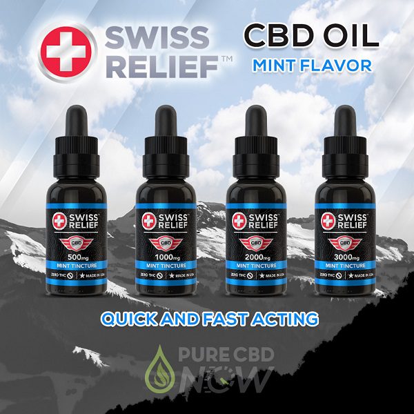 Swiss Relief Mint CBD Oil Tincture 500-3000mg