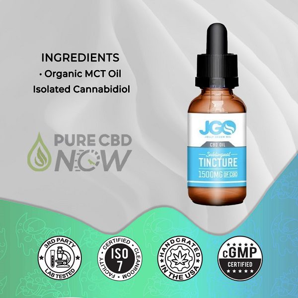 JGO 1500mg Sublingual CBD Oil Tincture 30ml Ingredients