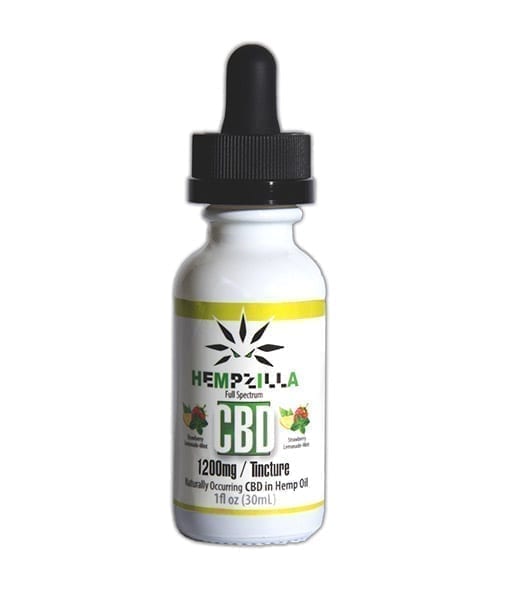 Hempzilla CBD Tinctures Strawberry Lemonade 1200mg