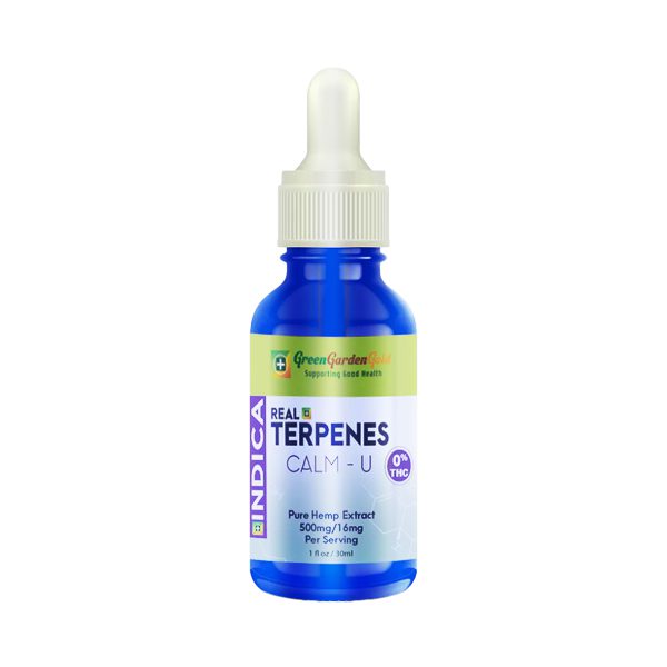 Green Garden Gold Real Terpenes Calm - U CBD Oil, 500mg, 30ml.