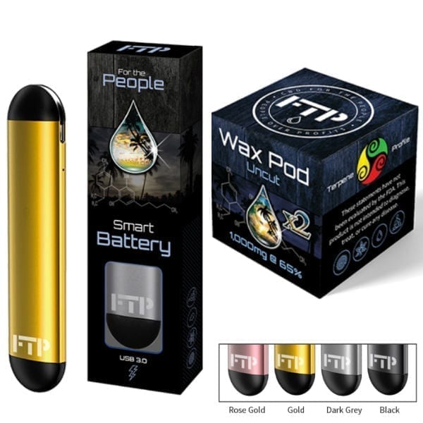 CBD For The People Uncut CBD Wax Pods STARTER KIT - X2 1000mg @ 65% (Choose Options)