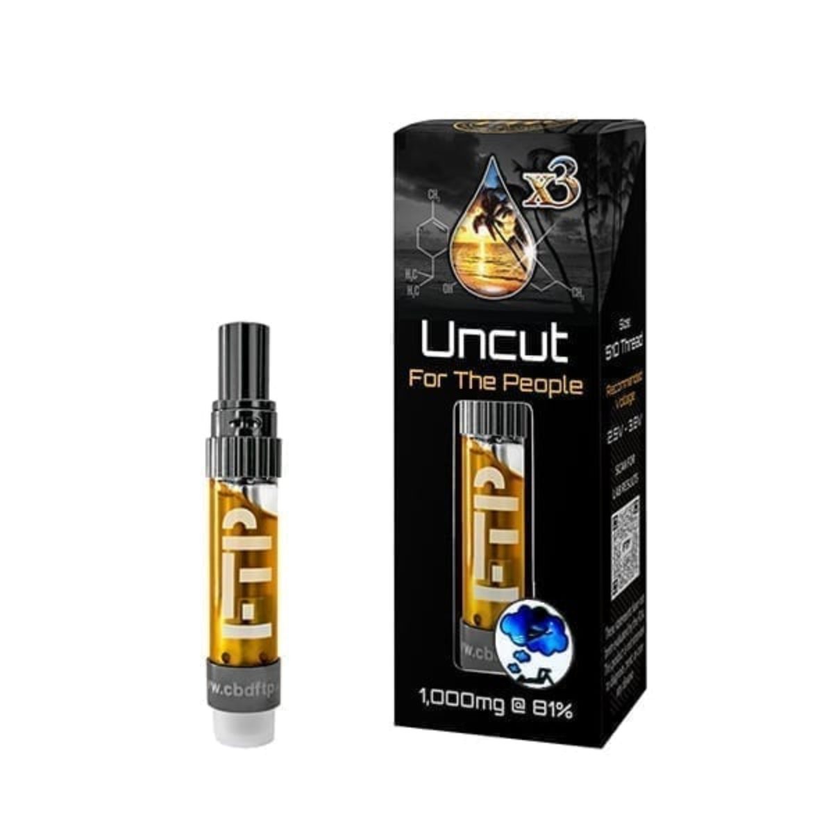 CBD FTP Uncut – X3 810mg Cartridge - Blue Dream