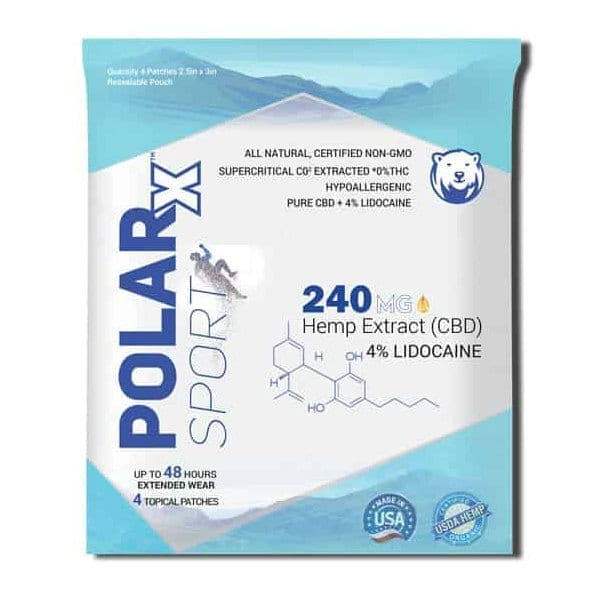 Green Garden Gold PolarX CBD Patch w/ 4% Lidocaine (4-Patches)