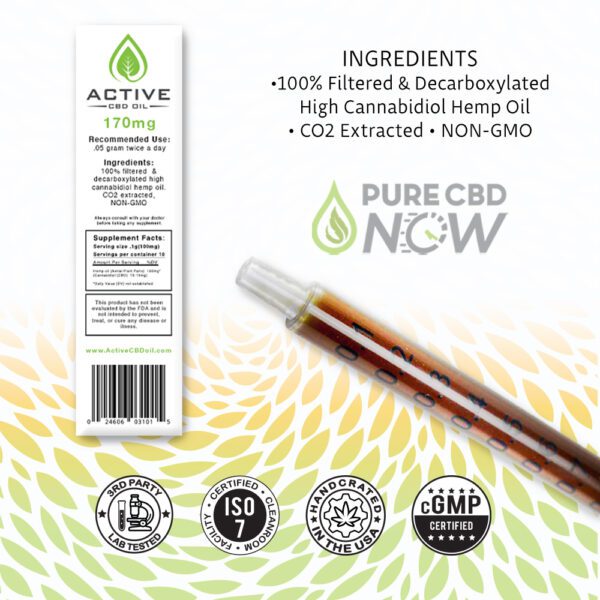 Active CBD Oil – Green 17% 1g Syringe Ingredients