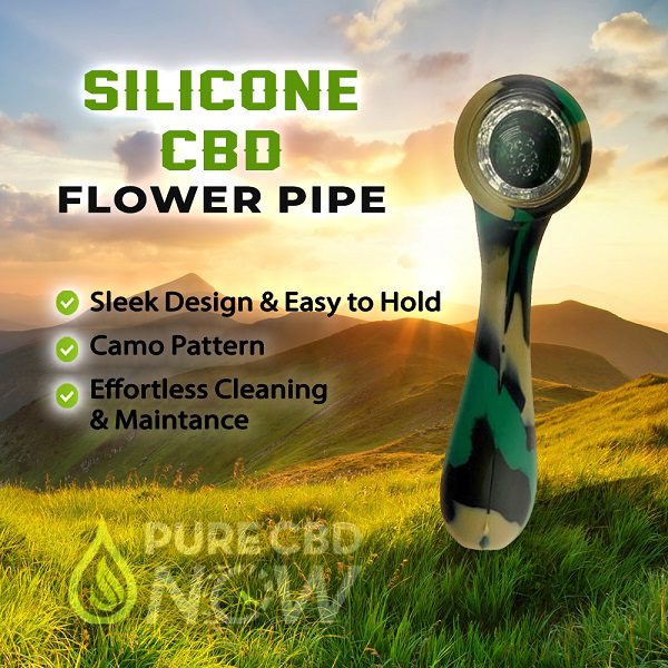 Buy online Americana Silicone CBD Flower Pipe Camo