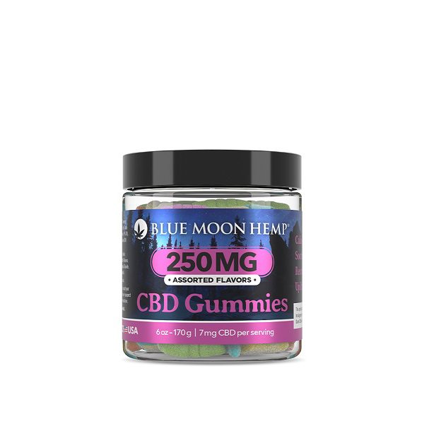 Blue Moon Hemp CBD Gummies Jar 250mg