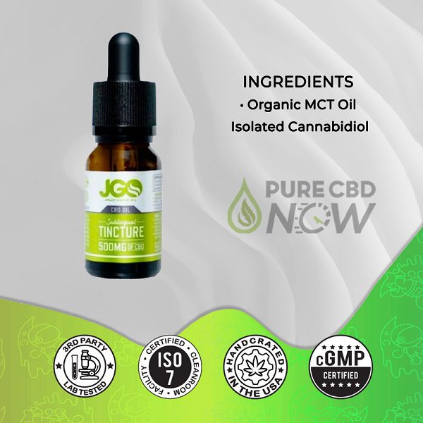 JGO 500mg Sublingual CBD Oil Tincture 15ml Ingredients