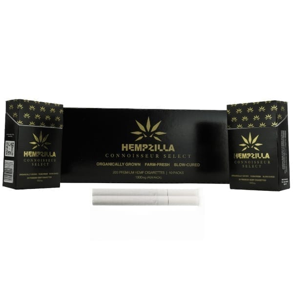 Hempzilla CBD Hemp Cigarettes Carton (20 Cigs per pack, 10 packs per Carton)