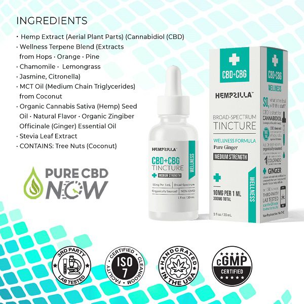 CBD Wellness Tincture Ingredients