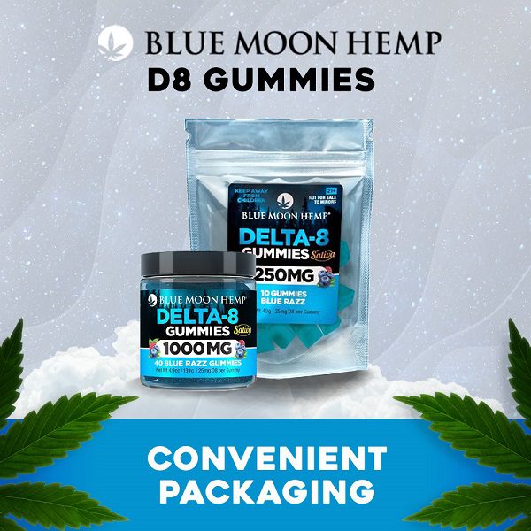 Delta 8 Blue Razz Gummies