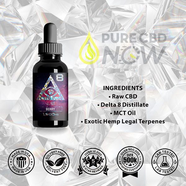 iDelta8 Diamond Delta 8 THC Tincture 1500mg Ingredients