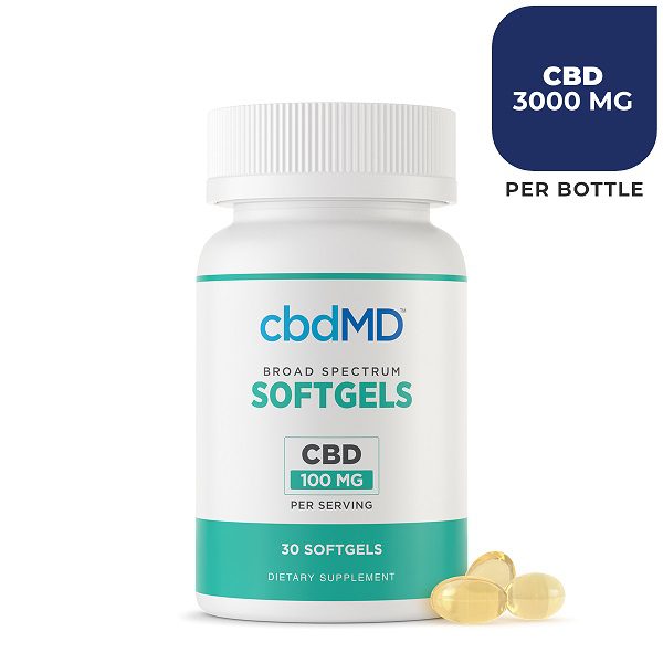 CBD Softgels BROAD SPECTRUM - 30 COUNT - 100 MG CBD