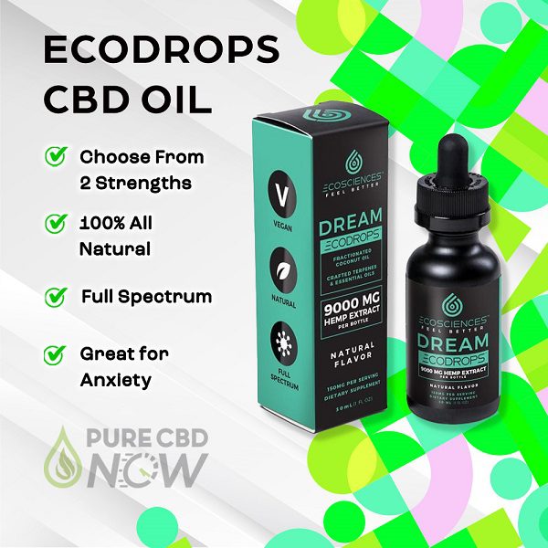 Buy EcoDrops CBD Oil 500mg or 1500mg