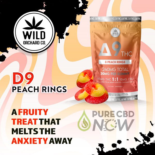 Wild Orchard Delta-9 Peach Ring Chews 50mg