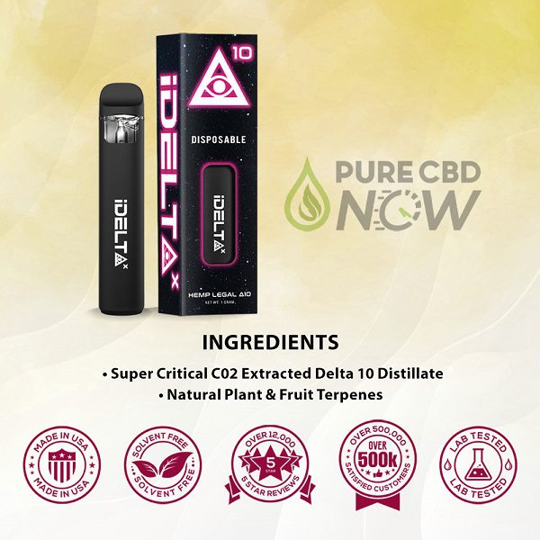 iDELTAX Disposable Delta 10 Vape Pen Ingredients