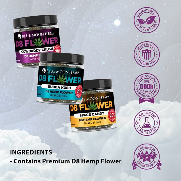 Blue Moon Hemp D8 Flower 3.5g or 7g Ingredients