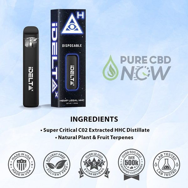 iDELTAX Disposable HHC Vape Pen Full Gram Ingredients