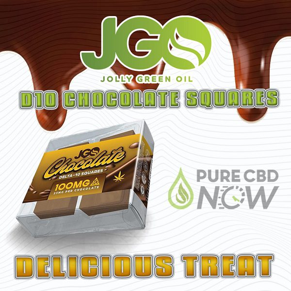 JGO Chocolate Delta-10 Squares 100mg