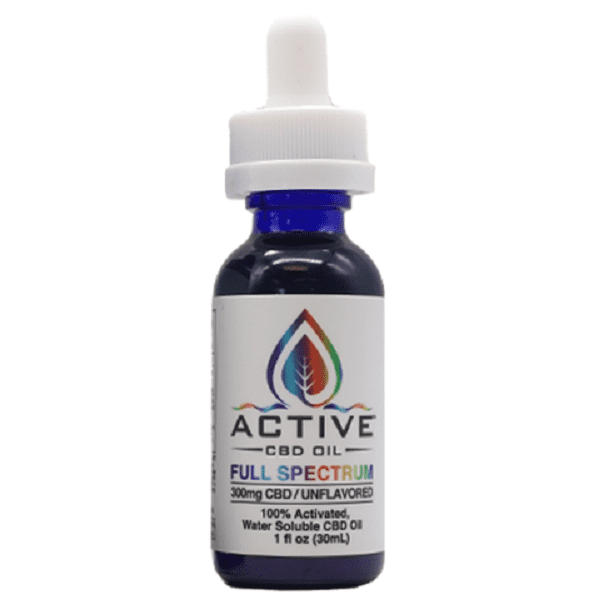 Active CBD oil - Full Spectrum Water Soluble Tinctures 300mg