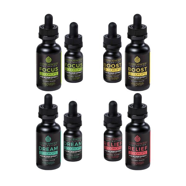 EcoDrops CBD Oil 500mg or 1500mg (Choose Strength & Flavor)