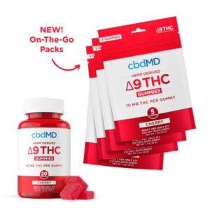 Delta 9 Gummies - 10 MG - 20 Count / 4 PACK - Cherry Flavor