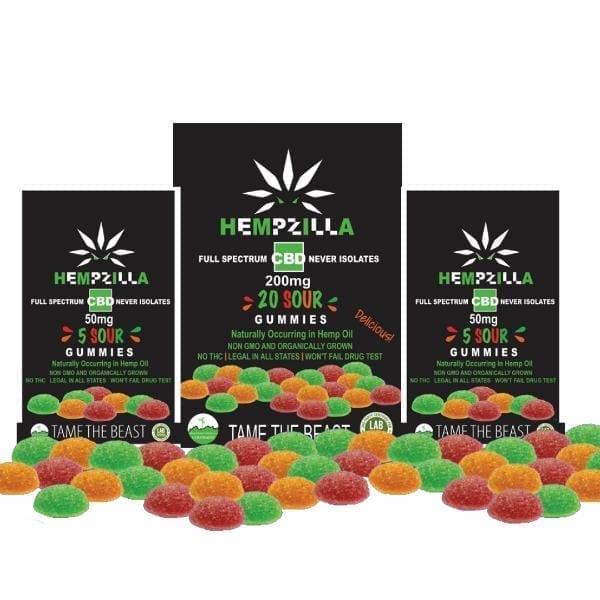 Hempzilla Sour CBD Gummies 