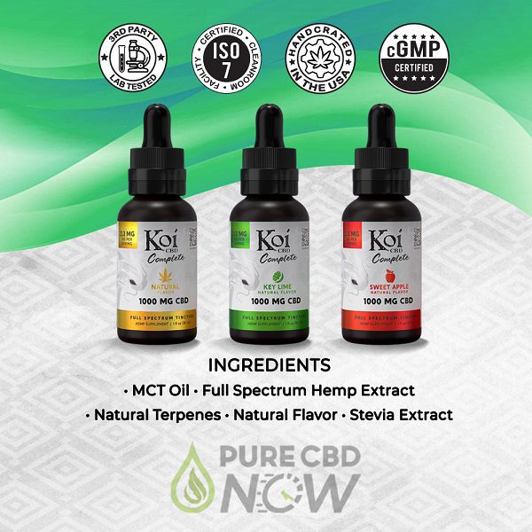 Koi Complete Full Spectrum CBD Tincture 30mL Ingredients