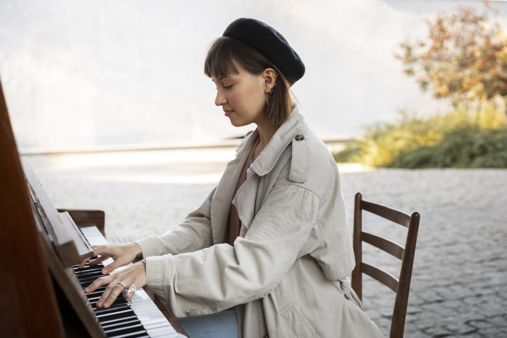 girl playing Instrument