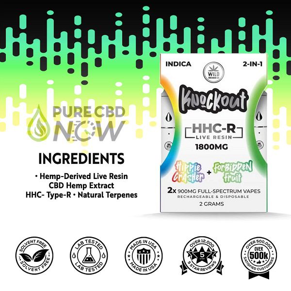 2-In-1 HHC-R Live Resin Full-Spectrum Vapes 1 Gram Ingredients