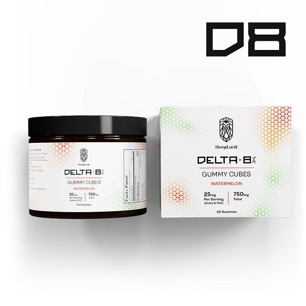 Delta 8 THC Gummy Cubes - Watermelon Flavor