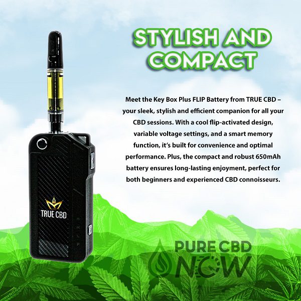 True CBD 510 Thread Key Box Plus FLIP Vape Battery