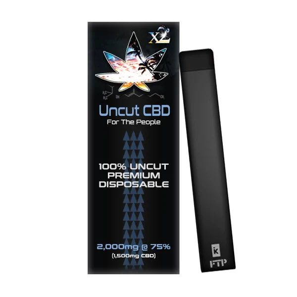 Uncut Disposable CBD Vape Pen – 2,000MG @ 75% (x2)