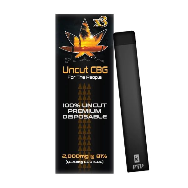 Disposable CBD & CBG Vape Pen – 2,000MG @ 81% (x3)