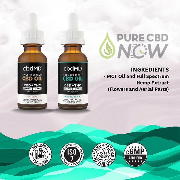 cbdMD Full Spectrum CBD Oil Tincture 30mL Ingredients