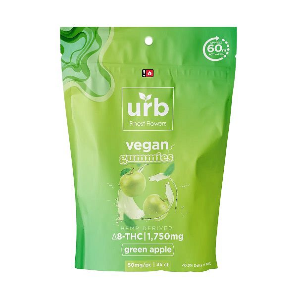 Buy URB Delta 8 Delta 10 GUMMIES Green Apple Flavor