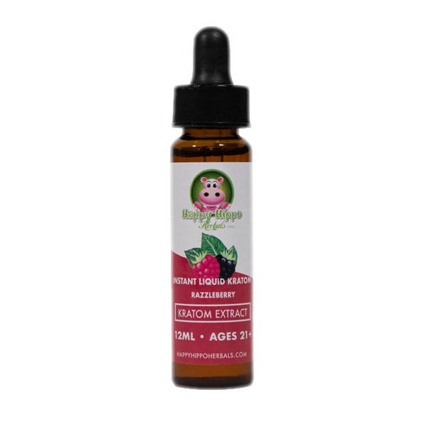 Buy Happy Hippo Liquid Kratom Extract 12mL Razzleberry flavor