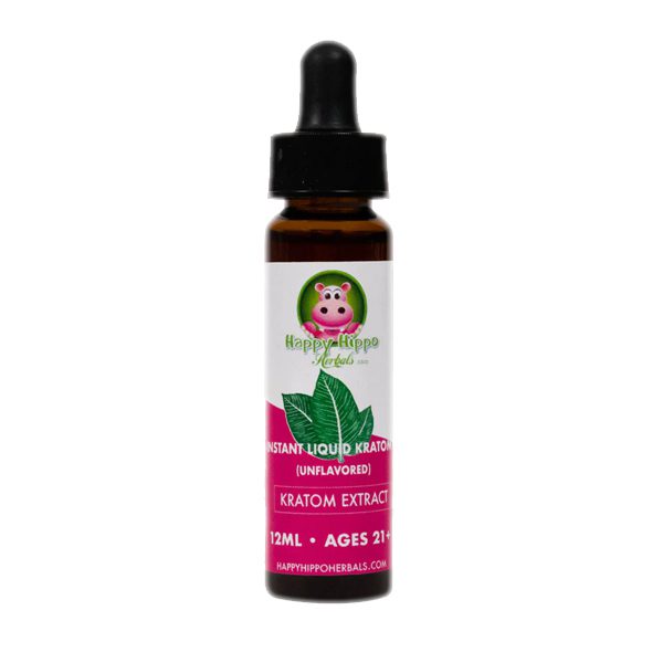 Buy Happy Hippo Liquid Kratom Extract 12mL Unflavored flavor