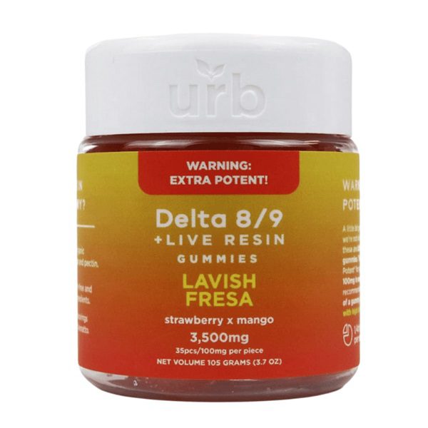 URB Delta 8 Delta 9 Gummies 3500mg Lavish Fresa flavor