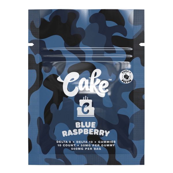 Buy Cake Delta 8 Delta 10 Gummies 500mg Blue Raspberry flavor