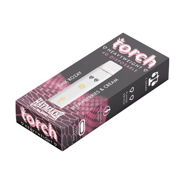 Torch Haymaker Heavyweight Disposable Vape Pen 4G - Pink Rozay x Strawberries & Cream Strain