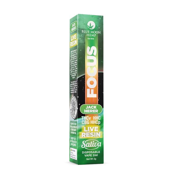 Blue Moon Hemp Focus Blend Jack Herer Live Resin 2G Disposable Vape