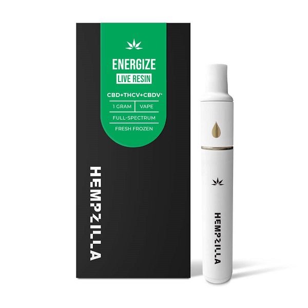 Hempzilla CBD Live Resin Vape 1 Gram - Energize CBD + THCV + CBDV blend