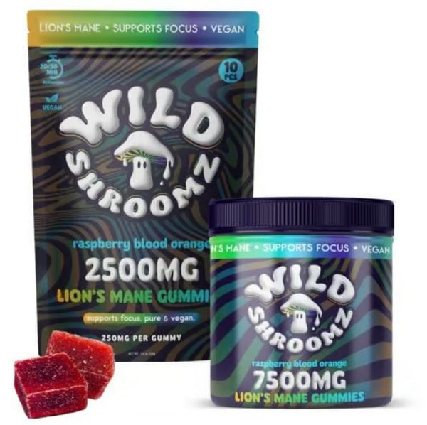 Wild Shroomz Mushroom + Delta 9 Gummies “Lions Mane” 10 Pack Bag