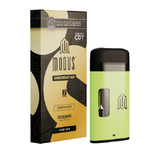 Modus Knockout Blend Air Rechargeable and Disposable Vape Pen 2000mg - Kimbo Kush (Indica) Strain