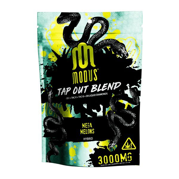 Modus Tap Out Blend Gummies 3000mg - 20 gummies per pack and 150mg per gummy - Mega Melons (Hybrid) Flavor