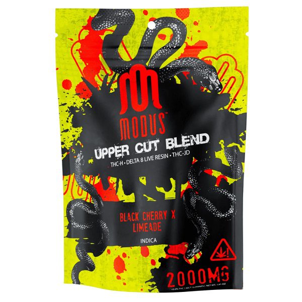 Modus Uppercut Blend Gummies 2000mg - Black Cherry x Limeade (Indica) Flavor