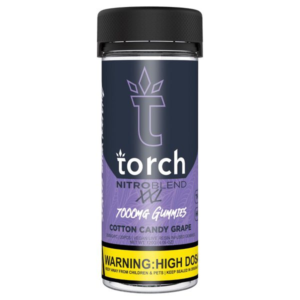 Torch Nitro Blend Gummies 7000mg - Cotton Candy Grape Strain