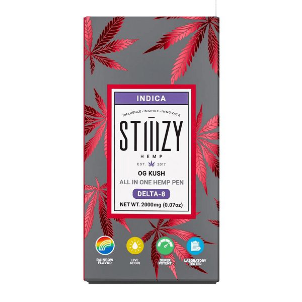 STIIIZY Delta 8 Rechargeable and pre-charged Disposable Vape Pen 2 Grams - OG Kush (Indica)