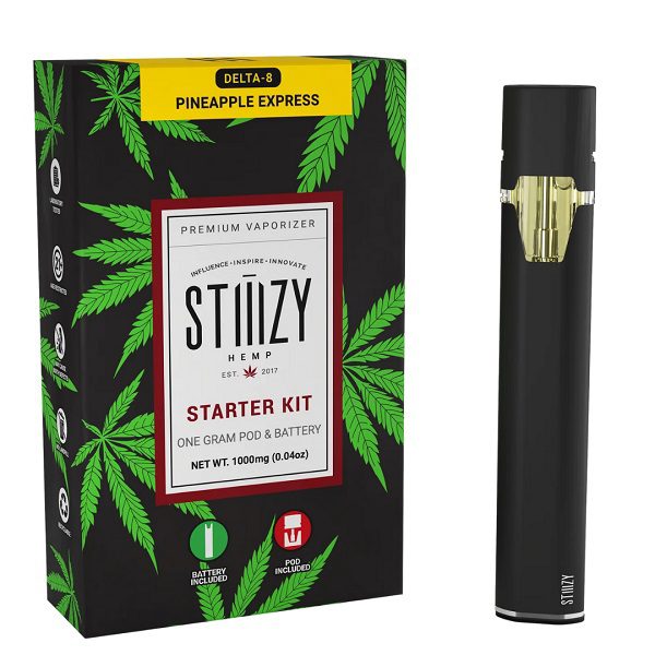 STIIIZY Delta 8 Starter Kit 1 Gram Pod and Battery - Pineapple Express (Hybrid) Strain